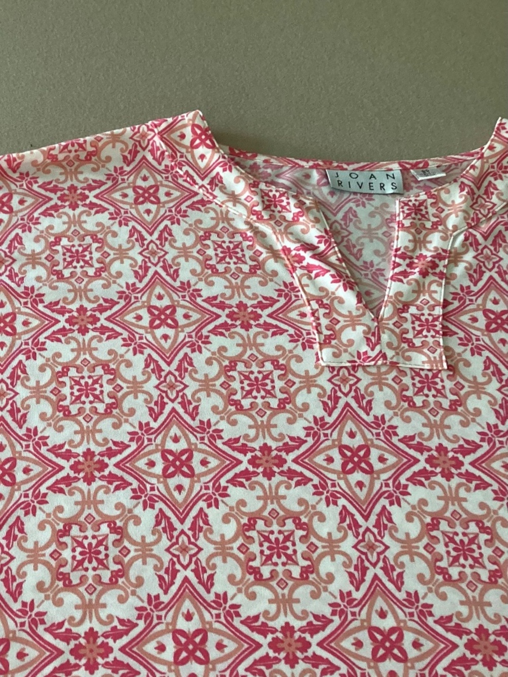 JOAN RIVERS MAXI CORAL & WHITE KAFTAN SIZE SP - Picture 5 of 13
